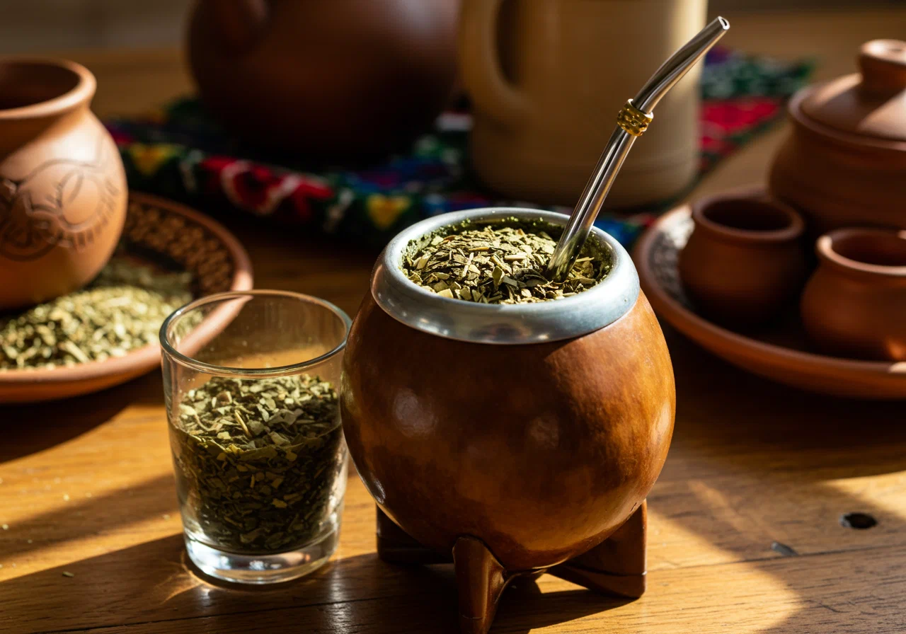Preparación tradicional del mate en Argentina
